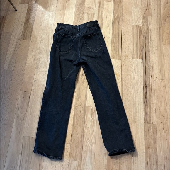 Denim Forum Arlo High Rise Straight Jeans in Black - Picture 3 of 3